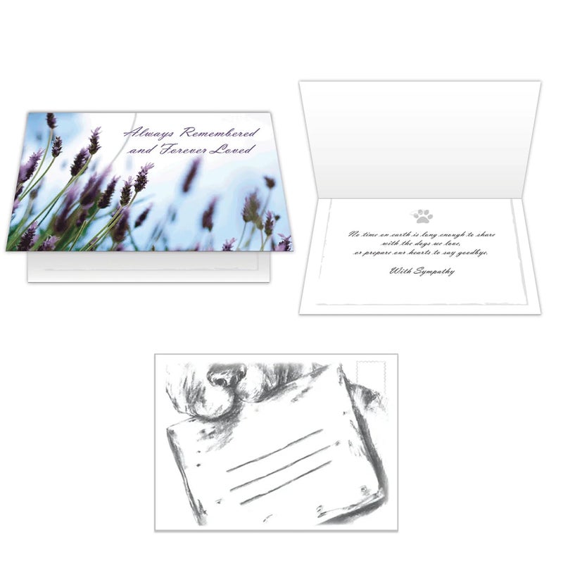 Dog Speak Pet Sympathy Card â€“ Always Remembered and Forever Loved â€“ Thinking of You Card for Loss of a Dog â€“ Bereavement Greeting Card with Envelope - Image 4
